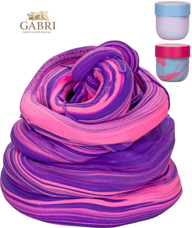 Glamour hmota máslová 500ml zábavný dvoubarevný sliz v kelímku 3 barvy