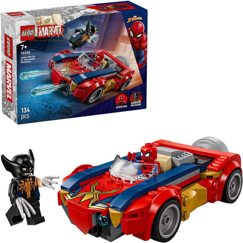 LEGO MARVEL Spider-Man a auto vs. venomizovaný Wolverine 76336 STAVEBNICE