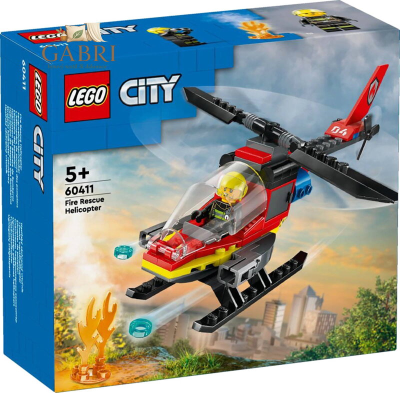 LEGO CITY Hasičský záchranný vrtulník 60411 STAVEBNICE