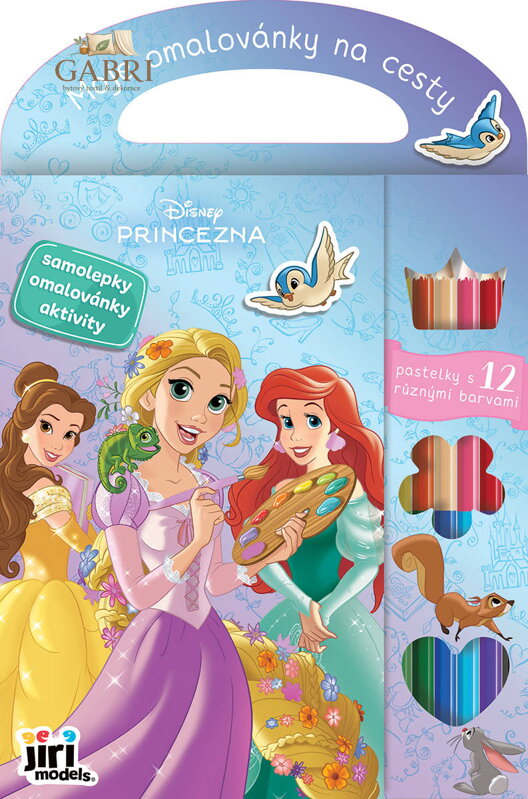 JIRI MODELS Moje omalovánky na cesty Princezny s pastelkami a samolepkami