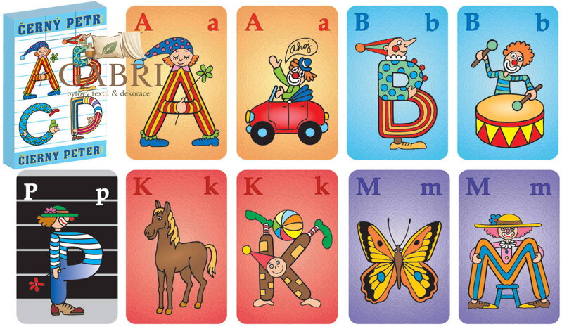 AKIM Hra karetní Černý Petr Abeceda *SPOLEČENSKÉ HRY*