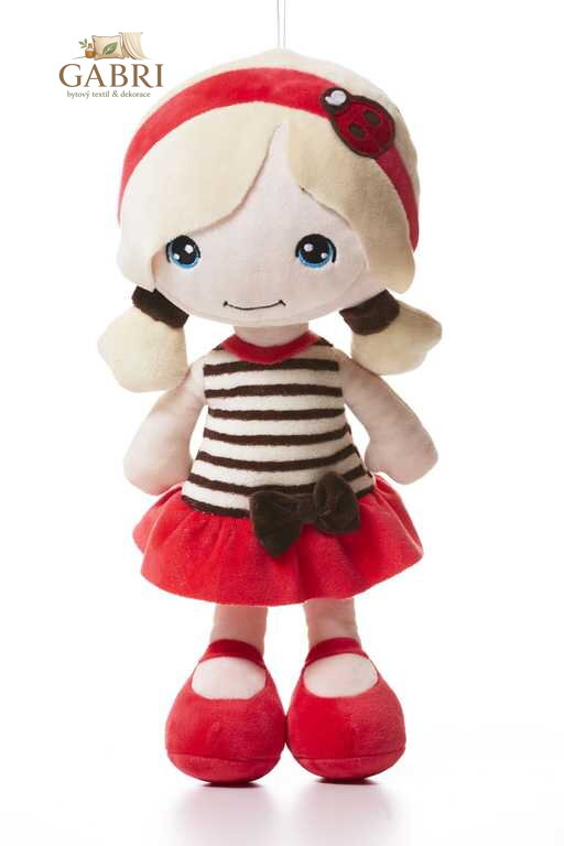 LEVENYA PLYŠ Panenka látková  Anette textilní hadrová na mazlení do postýlky