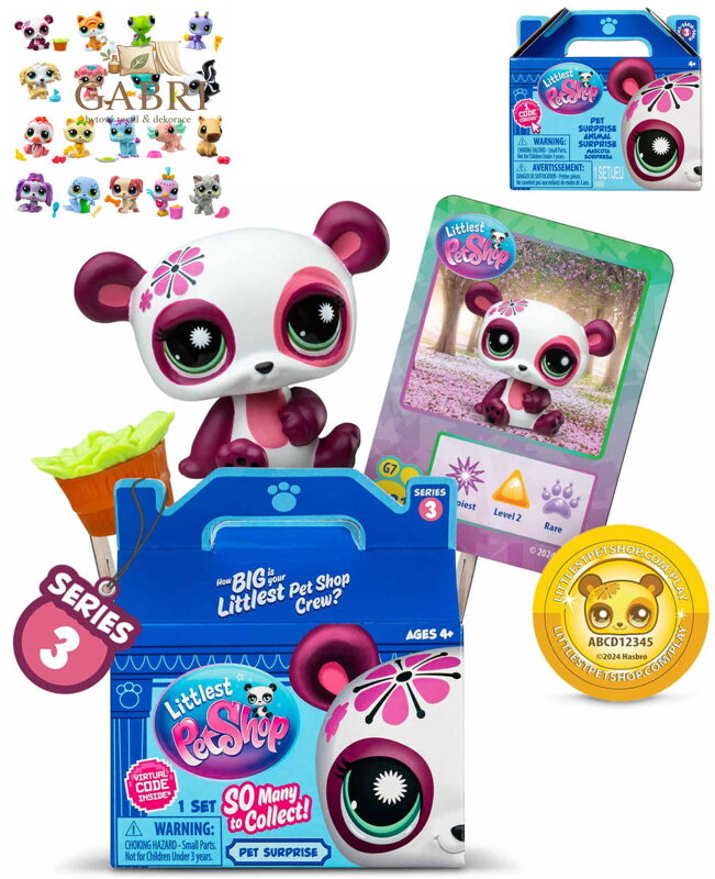 HASBRO LPS Littlest Pet Shop základní zvířátko s překvapením 3. série