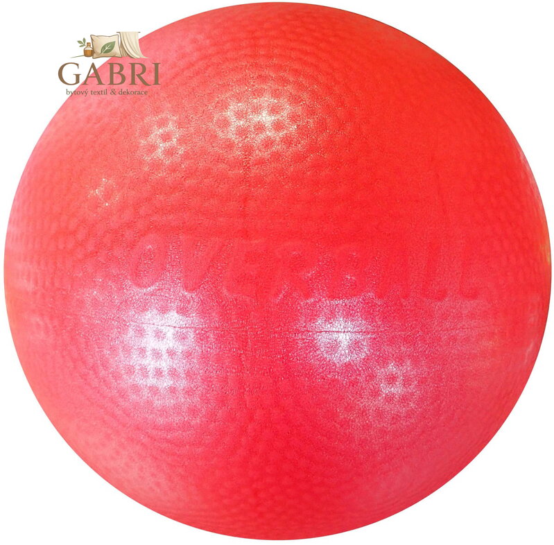 ACRA Míč overball 230mm červený fitness gymball rehabilitační do 90kg