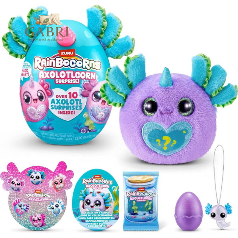 ASMODEE Rainbocorns: Sparkle Heart Axolotlcorn Plyšák s doplňky