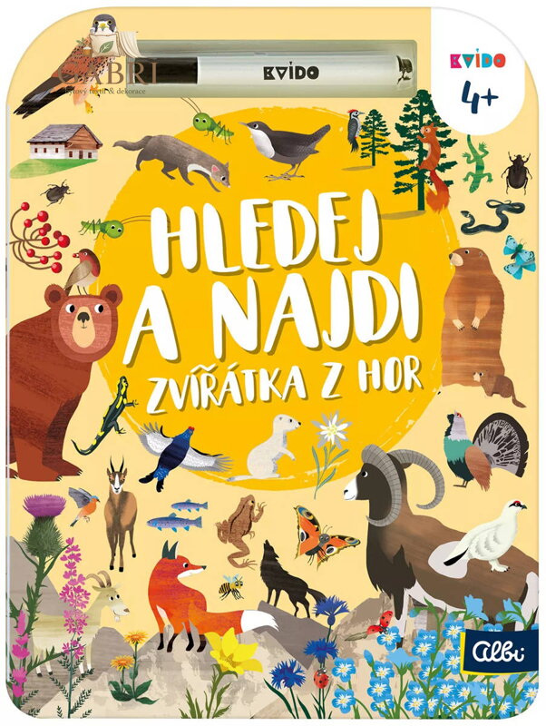 ALBI HRA Kvído Hledej a najdi: Zvířátka z hor set s fixem