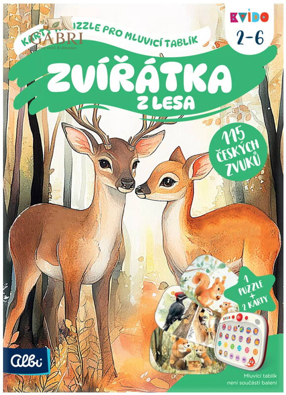 ALBI KVÍDO Zvířátka z lesa Karty a puzzle pro Mluvicí tablík (rozšíření)