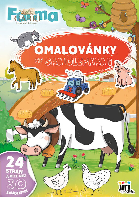 JIRI MODELS Omalovánky A4 se samolepkami Farma