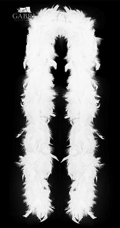 KARNEVAL Boa bílé s peřím 180cm *KARNEVALOVÝ DOPLNĚK*