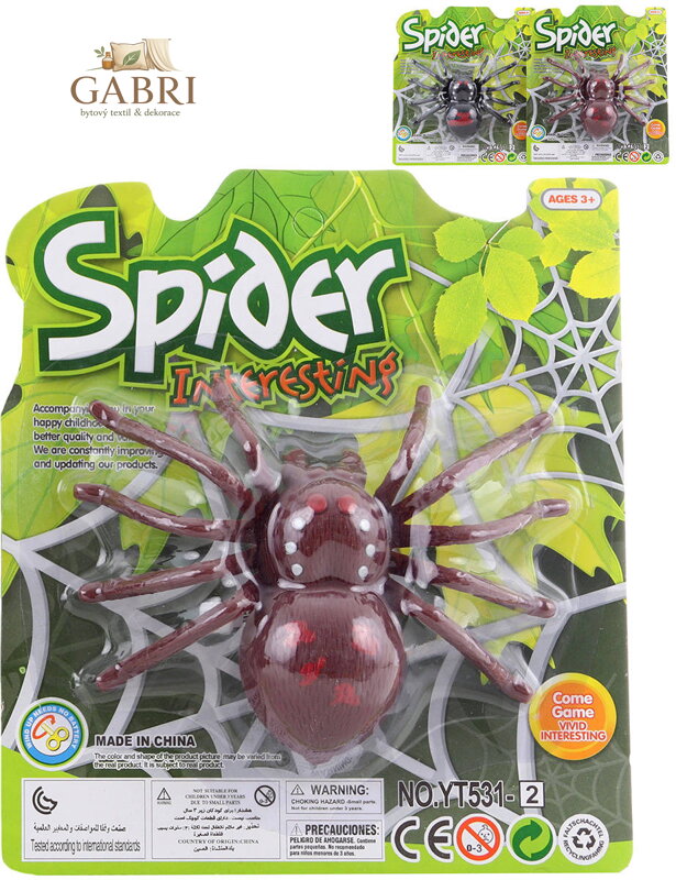 Pavouk lezoucí zvířátko natahovací na klíček plast 2 druhy