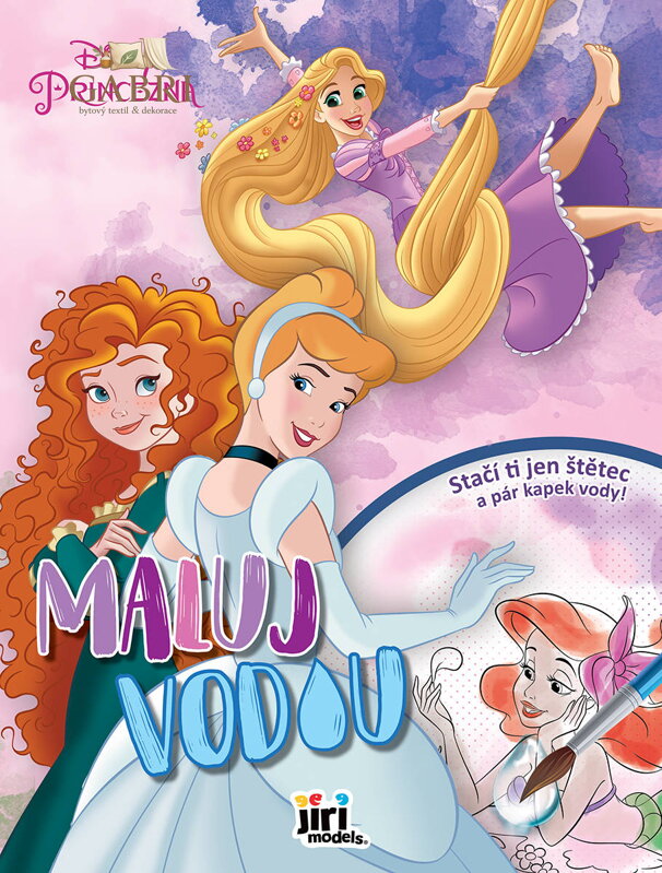 JIRI MODELS Maluj vodou A4 Disney Princezny omalovánky