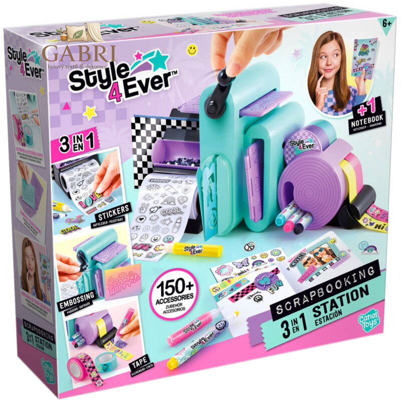 Style4Ever kreativní studio 3v1 pro vytvoření scrapbooku se samolepkami