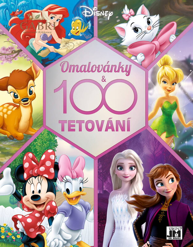 JIRI MODELS 100 tetování + omalovánky Disney pro holky