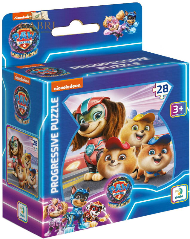 DODO PUZZLE Tlapková patrola ve velkofilmu 22x22cm skládačka 28 dílků