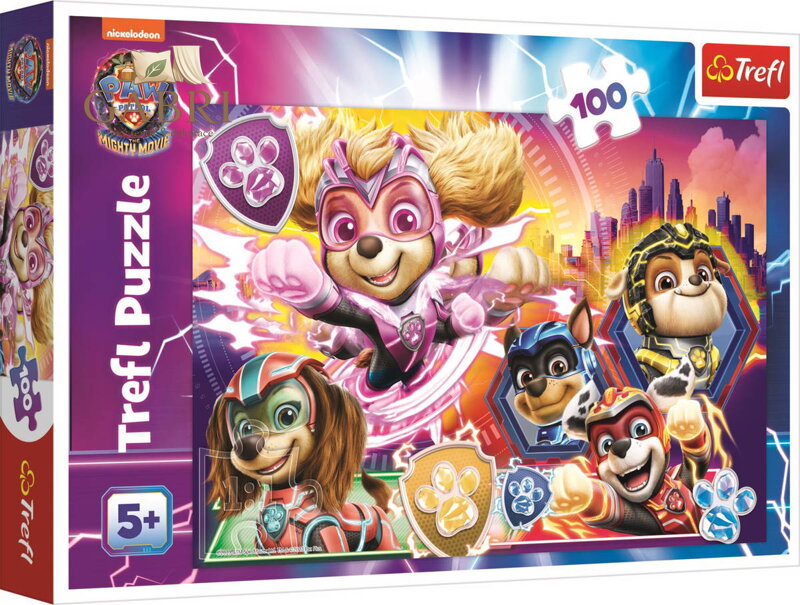 TREFL PUZZLE Tlapková patrola Mocní psí hrdinové 41x28cm skládačka 100 dílků