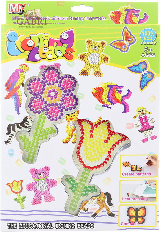 Korálky zažehlovací květiny kreativní set v krabici