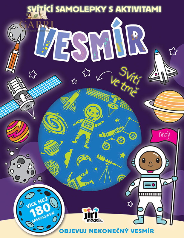 JIRI MODELS Samolepky svítící s aktivitami Vesmír svítí ve tmě