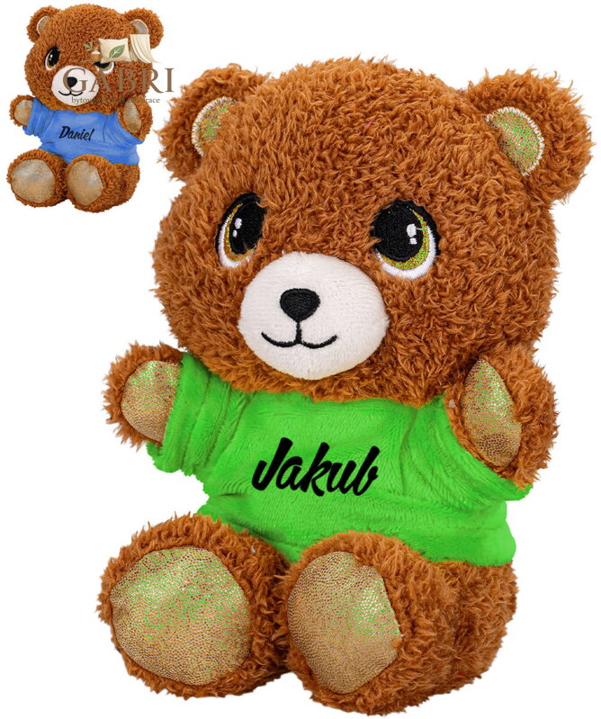 PLYŠ Medvěd v tričku se jménem 17cm 7 druhů *PLYŠOVÉ HRAČKY*