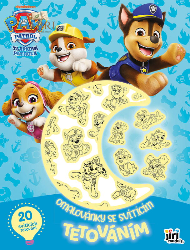 JIRI MODELS Omalovánky se svítícím tetováním Tlapková patrola (Paw Patrol)