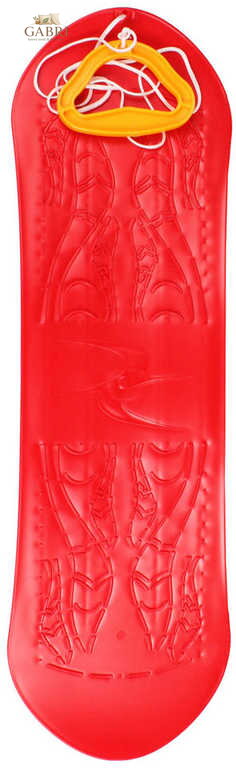 PLASTKON Kluzka dětský snowboard prkno na sníh bez vázání Červené