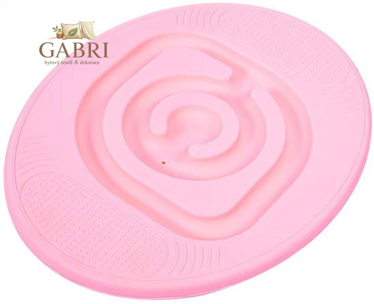 MERCO Hra balanční deska ovál s kuličkovým bludištěm růžová