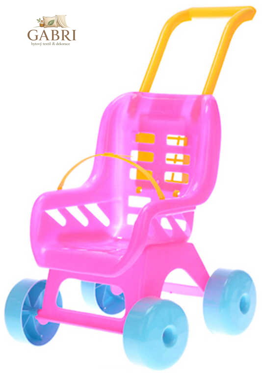 MAD Kočárek barevný BUGGY růžový 48x41x29cm pro panenku miminko