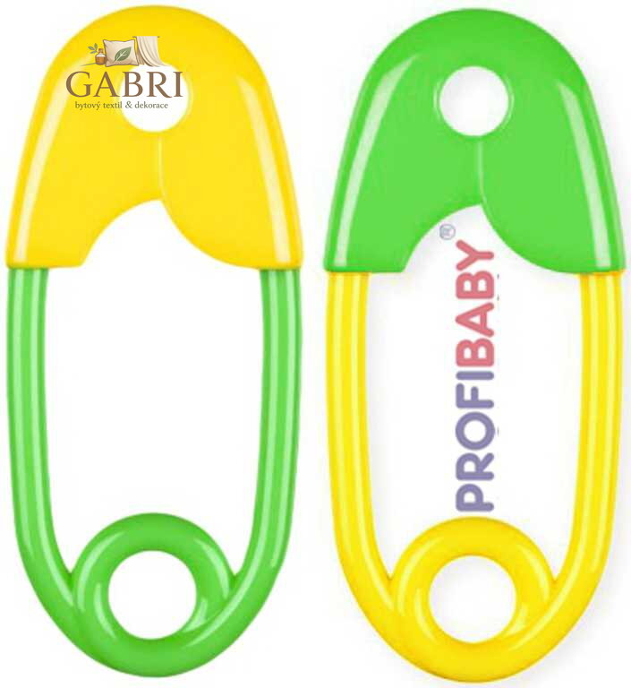 PROFIBABY Chrastítko barevný špendlík 12cm pro miminko 1ks v sáčku mix barev