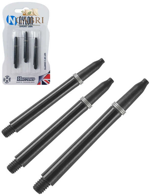 ACRA Náhradní násadky na šipky set 3ks HARROWS Nylon Short 2BA