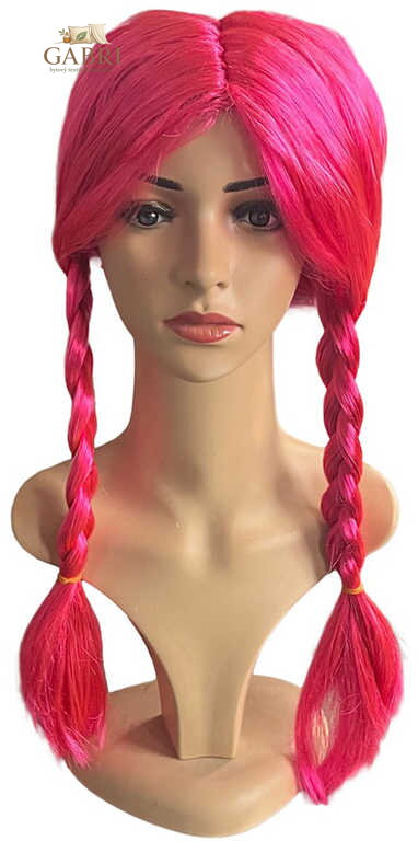 KARNEVAL paruka dětská Lollipopz Laura růžová umělé vlasy - SKLADEM