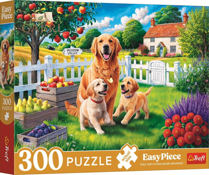 TREFL PUZZLE Easy Piece Psi na venkově 60x40cm 300 dílků skládačka