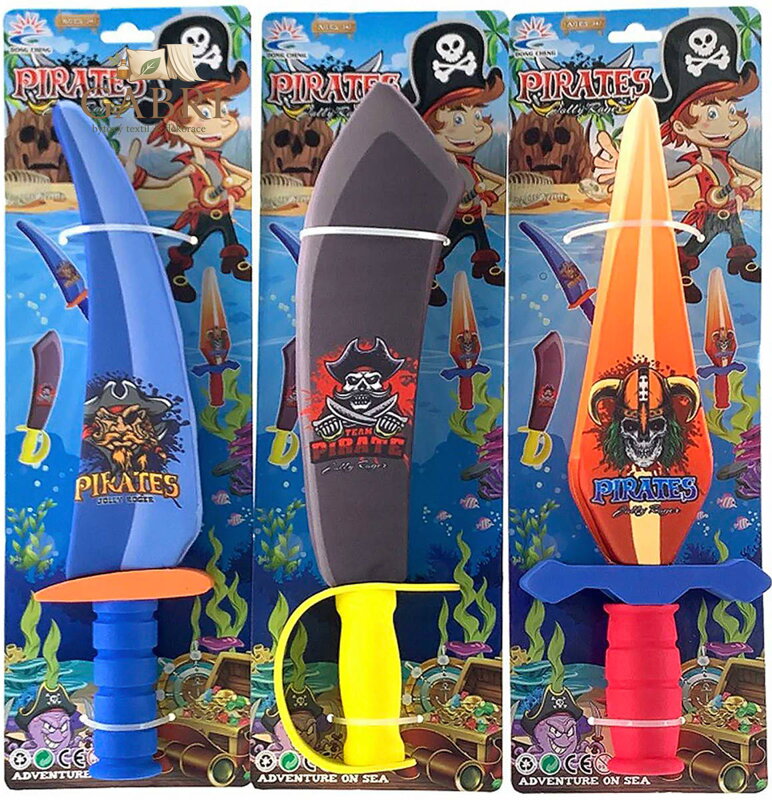 Šavle soft pirátská pěnová textilní meč dětská zbraň 3 druhy