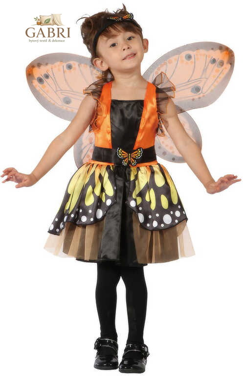 KARNEVAL Šaty Motýlí víla vel.XS (92-104 cm) 3-4 roky *KOSTÝM*