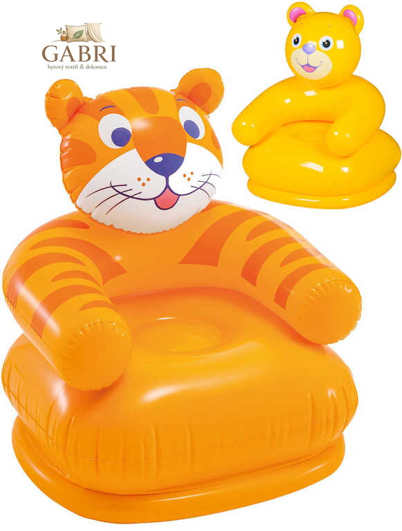 INTEX  Křeslo nafukovací sedačka ZVÍŘÁTKO 65x64x74cm 2 druhy 68556