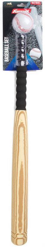 Pálka baseballová 60cm soft pěnová set s míčkem