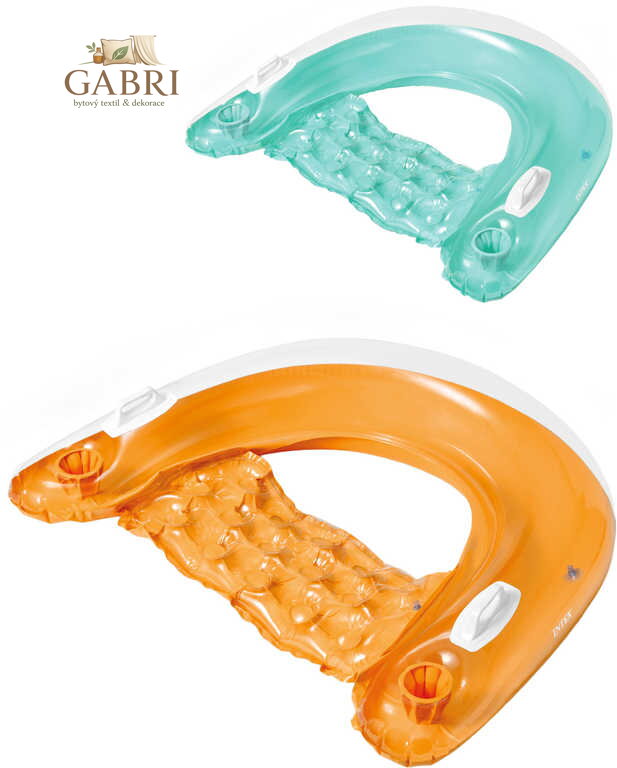 INTEX Sedátko na vodu nafukovací 147x99cm s úchyty 58859 2 barvy