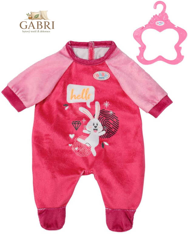 ZAPF BABY BORN Sametové dupačky růžové 43cm pro panenku miminko