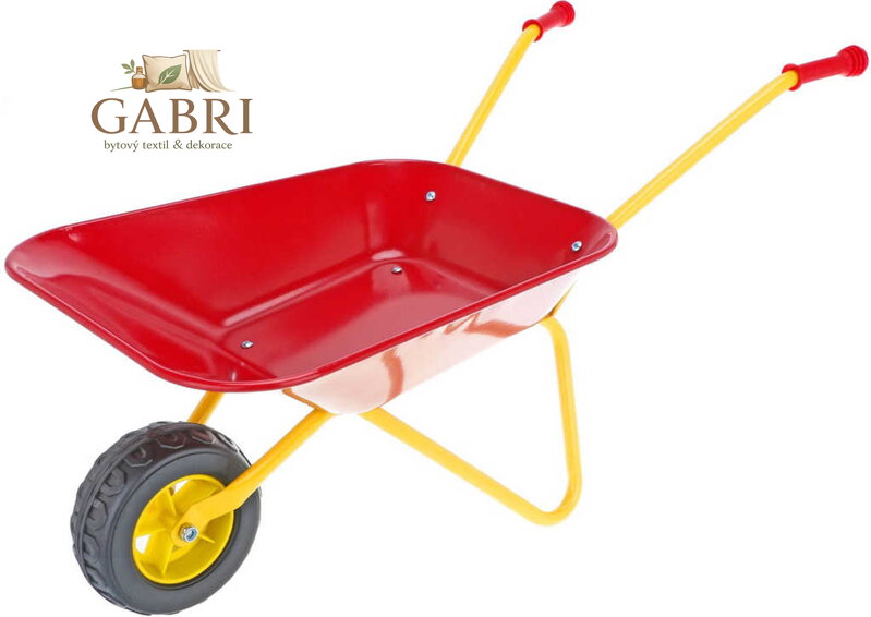 Kolečko Yupee červené 78x40x32cm dětská kovová kolečka na písek