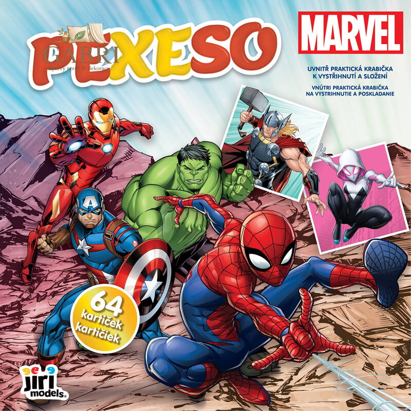 JIRI MODELS Pexeso v sešitu Marvel s krabičkou a omalovánkou