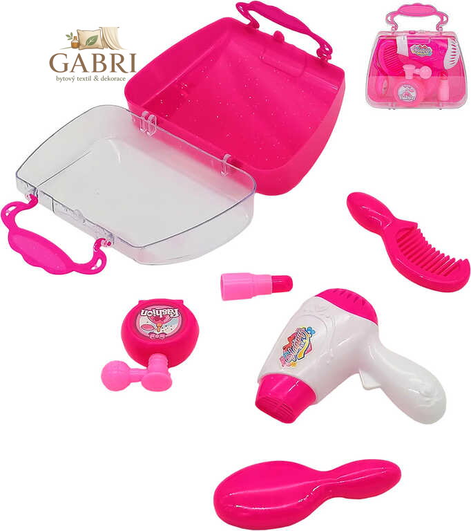 Kosmetický set dětská sada krásy v průhledném kufříku plast