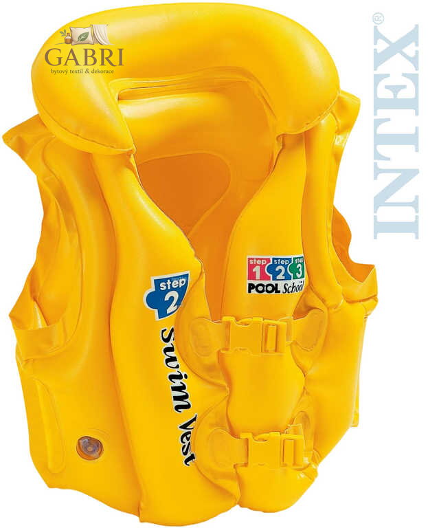 INTEX Vesta dětská s límcem nafukovací žlutá plavací do vody 58660