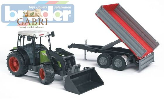 BRUDER 02112 (2112) Traktor CLAAS Nectis + čelní nakladač + sklápěcí vůz