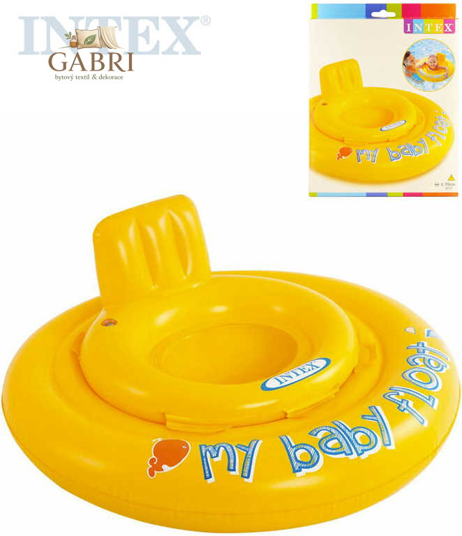 INTEX Kruh s otvory na nohy nafukovací sedátko dětské 70cm s křížem 56585