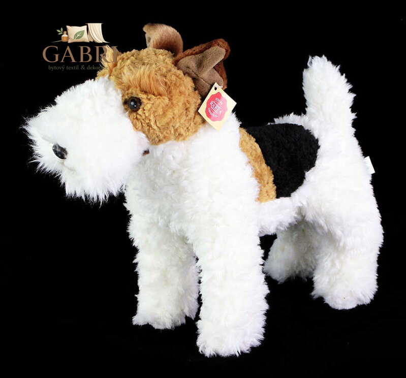 PLYŠ Pes foxteriér Dášenka 30cm stojící *PLYŠOVÉ HRAČKY*