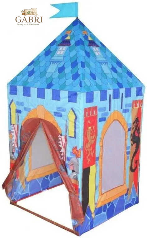 Stan dětský klučičí hrad pro malé rytíře 75x75x160cm v krabici