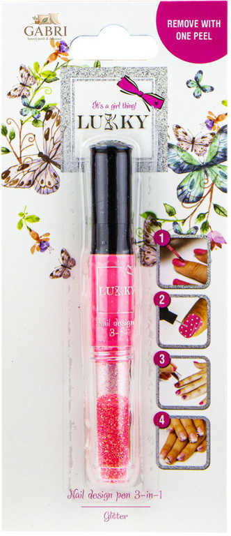 LUKKY Lak na nehty dětský slupovací 6ml + třpytky 1,5g Korálová