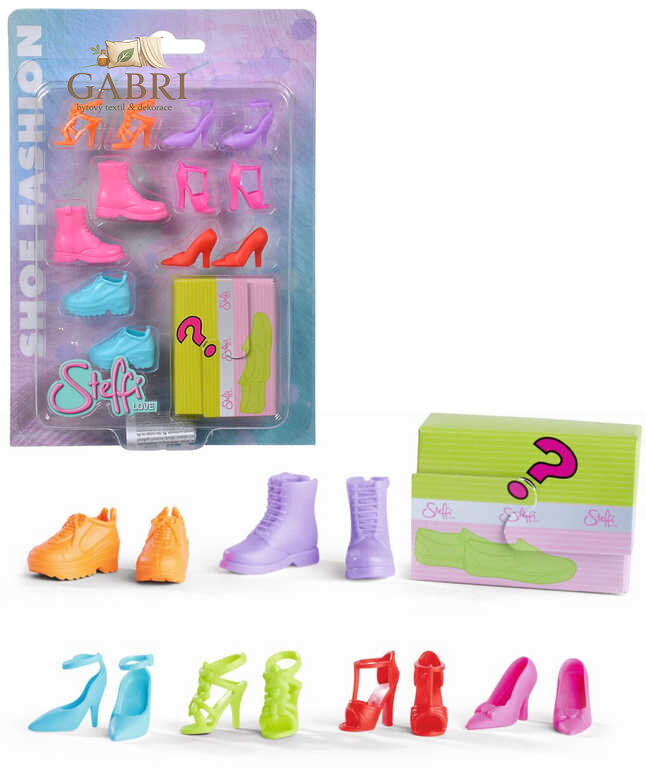 SIMBA Botičky pro panenku Steffi set 7 párů s překvapením 2 barvy
