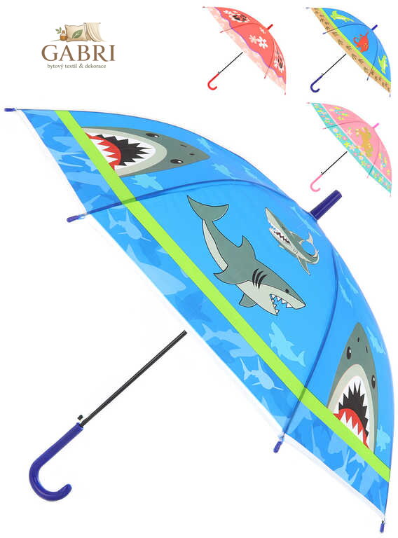 Deštník dětský vystřelovací 69x78cm s obrázkem 4 druhy v sáčku