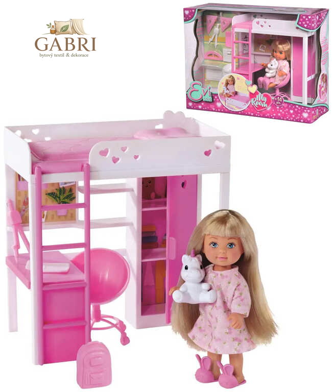 SIMBA Evi Love panenka Evička můj pokojíček herní set s doplňky v krabici