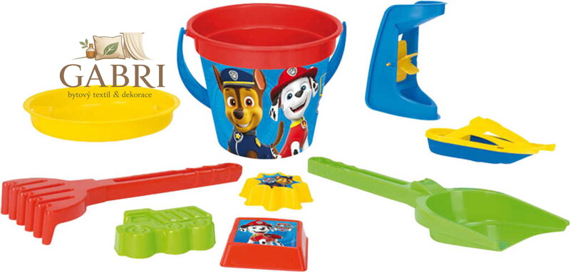 WADER Baby sada na písek Tlapková Patrola set 9ks s mlýnkem