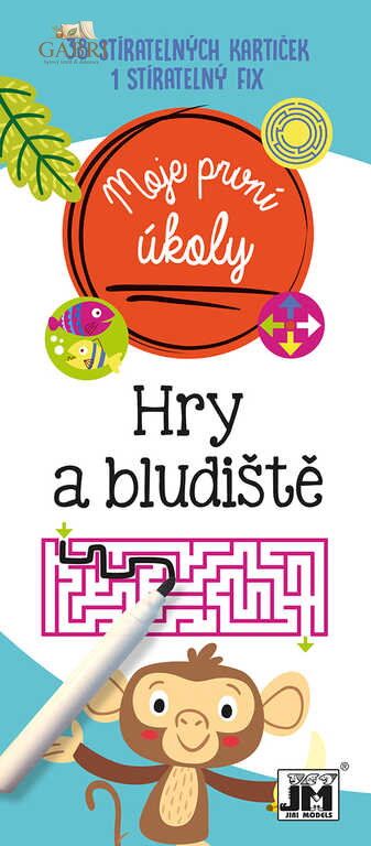 JIRI MODELS Moje první úkoly Hry a bludiště set 40 kartiček s fixem